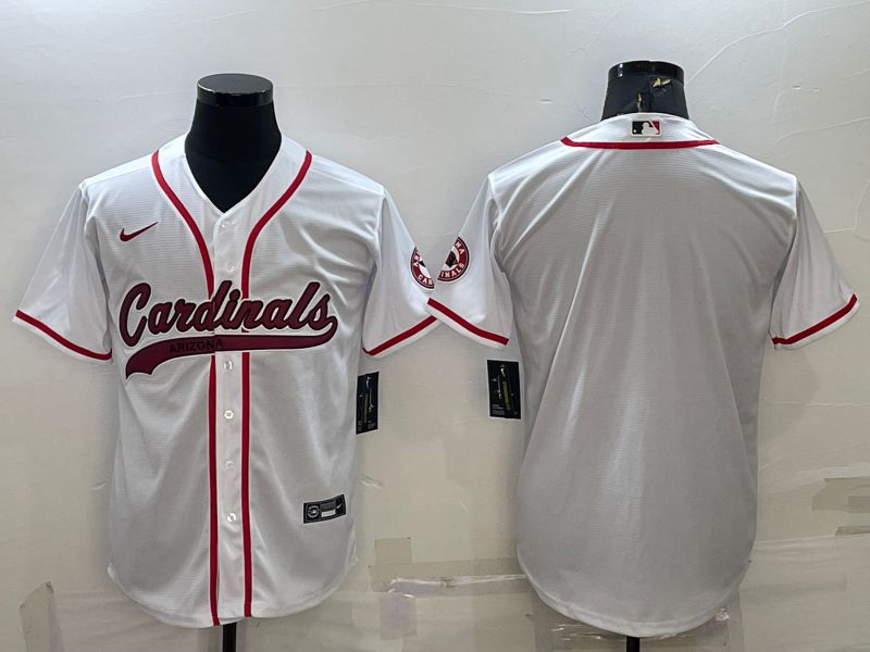 Men Arizona Cardinals Blank White 2022 Nike Co branded NFL Jersey